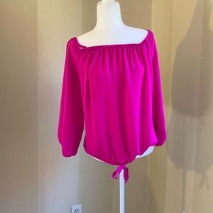 Women’s INC fuchsia off the shoulder blouse